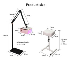 5w מנורת v אלחוטי עם שאר הידיים מסתובב בחופשיות 360 ° רצפה אלחוטית מנורת מניקור בעל ו שרפרף פדיקור צואה - Product Image 6