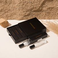 Boîte à parfum personnalisée, boîte d'échantillons de parfum, boîtes d'emballage cadeau, logo noir, FSC Lionwrapack