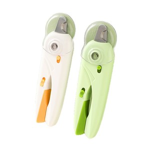 <b>Pet</b> Nail <b>Clippers</b> Green And White Medium Size Safe <b>For</b> Cats And Dogs With Safety Lock And Nail File Function - Product Image 5