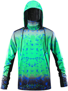 مخصص مكافحة أشعة الشمس فوق البنفسجية الحماية من الشمس تسامي قمصان الأسماك طويلة الأكمام هودي الصيد سريع الجفاف - Product Image 3