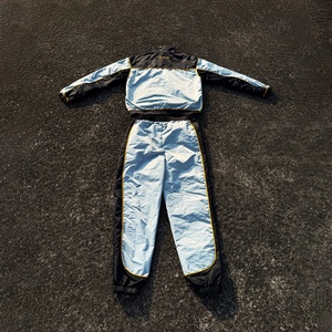 Custom Jogging Training Track Suit Nylon Tracksuit Zip up Jacket and Nylon <b>Pants</b> Two Piece Set Lightweight Windbreaker Tracksuit - Product Image 2