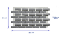 Design moderne NEU Panneaux muraux en pierre de PU ignifuges imperméables à l'intérieur et à l'extérieur du boîtier Panneau mural décoratif en fausse pierre