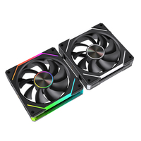 Kit de ventilateurs de refroidissement pour PC Lovingcool Factory OEM Building Block, effet miroir infini noir et blanc, 120 mm ARGB synchronisé, ventilateurs de refroidissement pour boîtier PC Branca