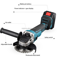 Meuleuse d'angle sans fil à moteur sans balais OEM/ODM 21V 100/125mm meuleuse électrique portable outil électrique de qualité industrielle pour le polissage