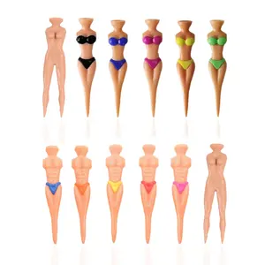 Prezzo di fabbrica modello Naked Sexy Lady Nude Golf Tees accessori durevoli Golf Nail Model Beauty Ball Nail Colored Golf Tees