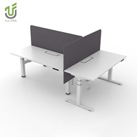 Comptoir de réception moderne au design professionnel IULTRA avec bureau à hauteur debout électrique intégré pour accueillir les visiteurs