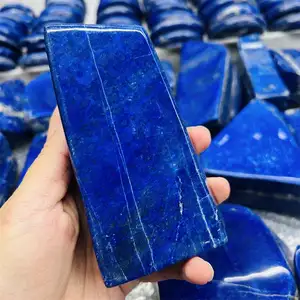 หินอัญมณีแผ่นคริสตัล lapis Lazuli หินอัญมณีสำหรับ fengshui ไม่มีรูปแบบขัดเงาตามธรรมชาติ