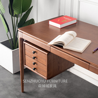 Table de bureau moderne en bois massif, mobilier de maison, de conception simple, avec tiroirs, offre spéciale