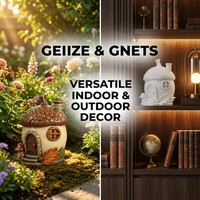 Statue de maison de fée en résine en forme de ruche, ornement de jardin micro-paysager sur le thème des abeilles pour la décoration de jardin, pelouse et patio