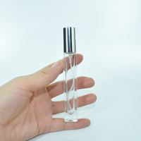 NOUVEAU Flacon pulvérisateur rond en verre transparent à vis rectangulaire rechargeable de 10ml pour cosmétiques de luxe pour le voyage Conteneur de sous-embouteillage