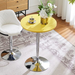 Mesa de Centro Redonda Moderna de Estilo Europeo de Lujo con Patas Elevables Ajustables de Metal, Mesa de <span class=keywords><strong>Bar</strong></span>, Mesa de Comedor para <span class=keywords><strong>Bar</strong></span> o Cafetería - Product Image 5