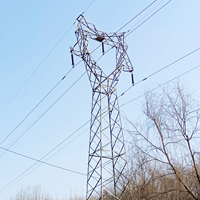 Ligne galvanisée Polonais de pylône de l'électricité pour ériger la tour d'angle en acier de treillis électrique de transmission de structure