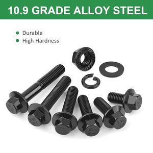M6 <b>Flange</b> <b>Bolts</b> Hex Nut Washer Kit 228 Pcs Grade 10.9 High Strength Construction Industry Use - Product Image 4