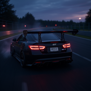 สปอยเลอร์รถแข่งอะลูมิเนียม Gt Wing ขนาด 43.3 นิ้ว แบบปรับได้ น้ำหนักเบา สำหรับรถดริฟท์ Jdm สีดำ - Product Image 2