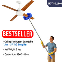 Brosse de nettoyage détachable pour ventilateur de plafond Amz Hot Handle Room, plumeau en microfibre