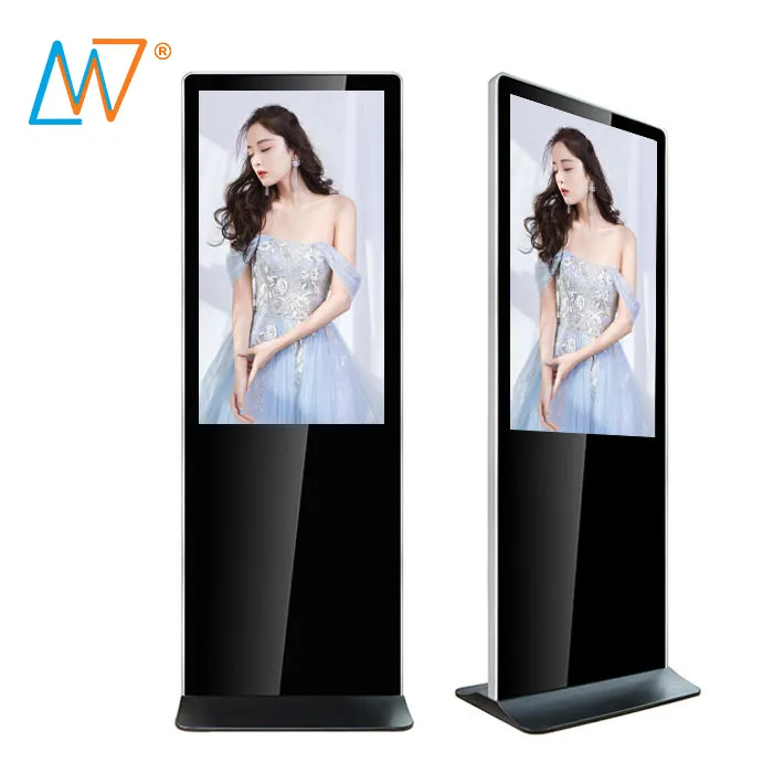 Open frame 43 inch aluminium android touchscreen draadloze wifi floor stand lcd 3g reclame tv kiosk