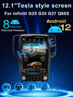 Pantalla Tesla de 12,1 pulgadas y 128G para Infiniti G25 G35 G37 2006-2013 Android Radio de coche reproductor Multimedia Auto Carplay GPS