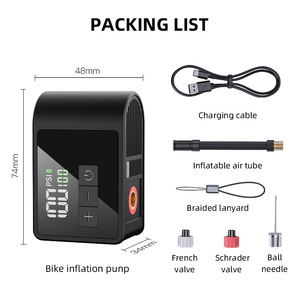 NOVO 2025: Bomba de Ar Digital Portátil Recarregável Sem Fio para Bicicletas, 120 PSI, Certificação CE, ABS, Baixo Ruído, Multiuso para Pneus de Bicicleta - Product Image 6