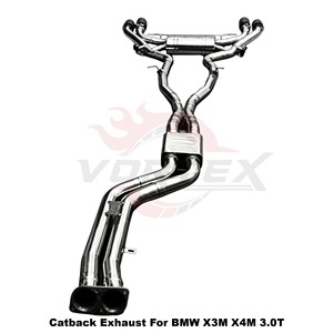 ระบบท่อไอเสียแบบ Catback วาล์วควบคุม วัสดุสแตนเลส 304 ยี่ห้อ Vortex ขัดเงาแบบ Mirror สำหรับ X3M F97 X4M F98 S58 3.0T ปี 2019-2024 ติดตั้งได้โดยตรง - Product Image 4