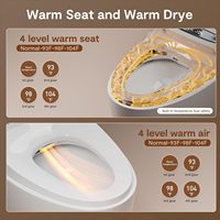 WC intelligent entièrement automatique avec siège chauffant, télécommande et double chasse d'eau, norme européenne IPX4, pour hôtel