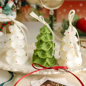 Christmas Spiral Tree Scented <b>Candles</b> <b>Red</b> Green White Twisted Aromatherapy <b>Candles</b> for Holiday Table Decor - Product Image 3