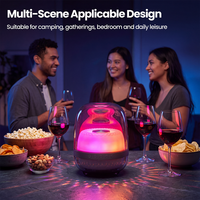 Haut-parleur karaoké sans fil 4000 mAh 10 W avec éclairage RGB, son large spectre et modification de la voix pour salons et bureaux