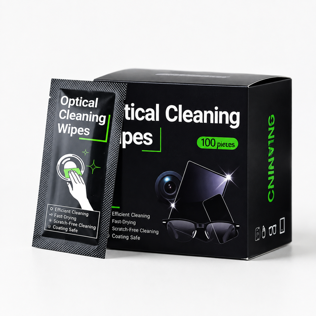 Professional Optical Lens Cleaning Wipes Individually Wrapped Streak Free Fast Drying Pre Moistened Tissue Bulk Supply