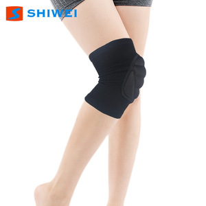 Genouillères de sport Shiwei noires, taille unique, éponge épaisse, absorption des chocs, protection pour le basketball, le volley-ball et l'escalade - Product Image 2