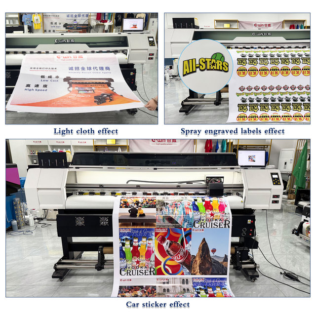 New Gwin Eco-Solvent Inkjet Printer 1800mm Automatic One Head CMYK Roll-To-Roll Label & Card Printing 1 Year Warranty