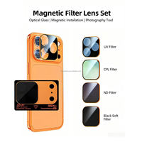 Protection d'écran en verre 5-en-1 anti-choc 2.5D UV CPL magnétique pour iPhone 17 Pro Max