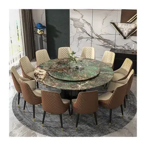 Tavolo in pietra da tavolo in marmo verde naturale di lusso personalizzato tavolo da pranzo e sedia da pranzo