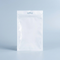 White Zip Lock Plastic Bag Phone Case Packages Wholesale Transparent Self-Sealing Bag Data Cable Packaging with Hole