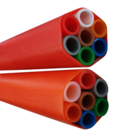 Gaine de câblage en cluster HDPE à âme en silicone 3 voies 7 voies pour câble à fibre optique soufflée FTTH pour le soufflage de câbles souterrains