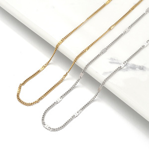 Collar de Acero Inoxidable, Chapado en Oro de 18k, Cadena de Clavícula de Acero Titanio en Forma de U, Accesorio de Joyería para Regalo - Product Image 1