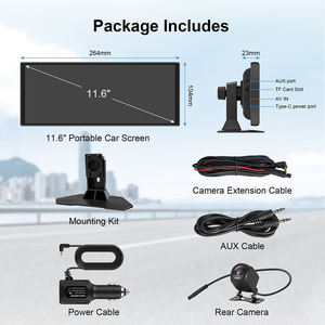 Écran portable Rhythm de 11,6 pouces avec CarPlay sans fil, Android Auto, écran partagé, navigation GPS, Netflix, <span class=keywords><strong>YouTube</strong></span> - Product Image 5