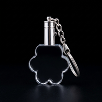 Porte-clés en cristal K9 vierge en gros, avec lumière LED, en forme d'os de chien ou de patte de chat, personnalisable par gravure laser, pour photo, souvenir ou cadeau