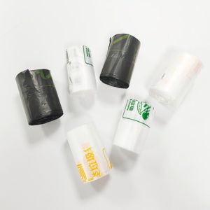 Bolsas de Plástico Biodegradables Perfumadas de HDPE con Asa Tipo Camiseta, Bolsas de Basura en Rollo, Transparentes, para Supermercado, 19x21, Venta al Por Mayor - Product Image 4