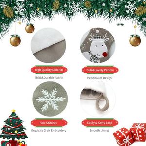 2025 Vente chaude Gris Père Noël Chaussettes de Noël brodées avec plusieurs styles avec des chaussettes de support - Product Image 4