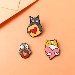 Fashion Cute Animals Lapel Pin Free Design UV Printing Zinc Alloy Metal Enamel Pins for Gifts - Product Image 6