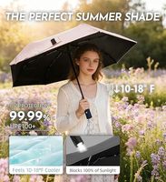 Parapluie de voyage moderne personnalisé avec logo, coupe-vent, entièrement automatique, résistant aux UV, compact 43 cm, pliable en 3 sections, renforcé et robuste, vente en gros