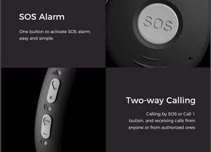 Sistemas de Respuesta a Emergencias Personales, Cuidado de Ancianos, Detección de Caídas 24/7, Rastreador de Ubicación GPS para Necesidades Especiales y <span class=keywords><strong>Personas</strong></span> <span class=keywords><strong>Mayores</strong></span> - Product Image 6