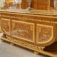 Rétro européen élégant Manoir bureau à domicile personnalisé luxe classique en bois massif sculpté à la main bureau de luxe