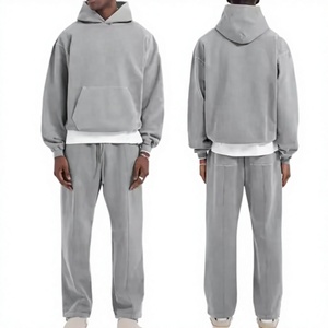 Custom Men's Tracksuit Set Full Zip Hooded Jacket <b>Slim</b> <b>Fit</b> <b>Jogger</b> Pants Gym Fitness Activewear Sportswear Sweatsuits OEM ODM - Product Image 1