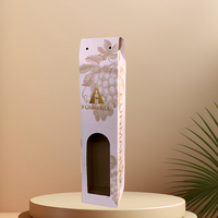 Cajas de Regalo Plegables de Lujo Personalizadas para Botellas de Vino, Whisky, Cerveza, Vodka y Refrescos, con Asa, Logotipo Personalizado, Laminación Mate, Recicladas