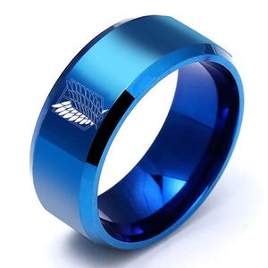 Anillo de acero inoxidable Attack On Titan Wings Of Liberty, anillo de dedo de anime Shingeki No Kyojin, regalo de joyería para fanáticos - Product Image 4