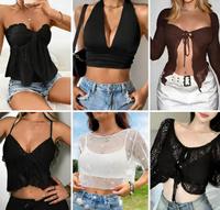 Vente en gros à prix d'usine : Vêtements pour femmes en stock, livraison rapide, lots de robes assorties en polyester/coton, sans marque, modèle varié
