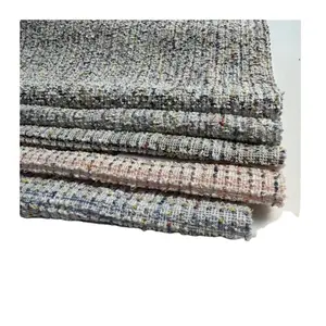 Gaun celana olahraga wol desain populer gaun kain wol jaket pelapis boucle otomatis sutra mewah untuk anak-anak