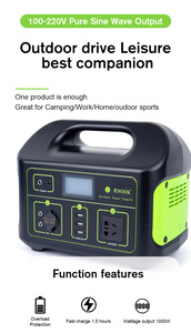 Generador Solar de 1000W, Estación de Energía Portátil, Dispositivos y Electrodomésticos, Batería de Litio, para Acampar, Respaldo Doméstico, Eventos, Onda Sinusoidal Pura - Product Image 4