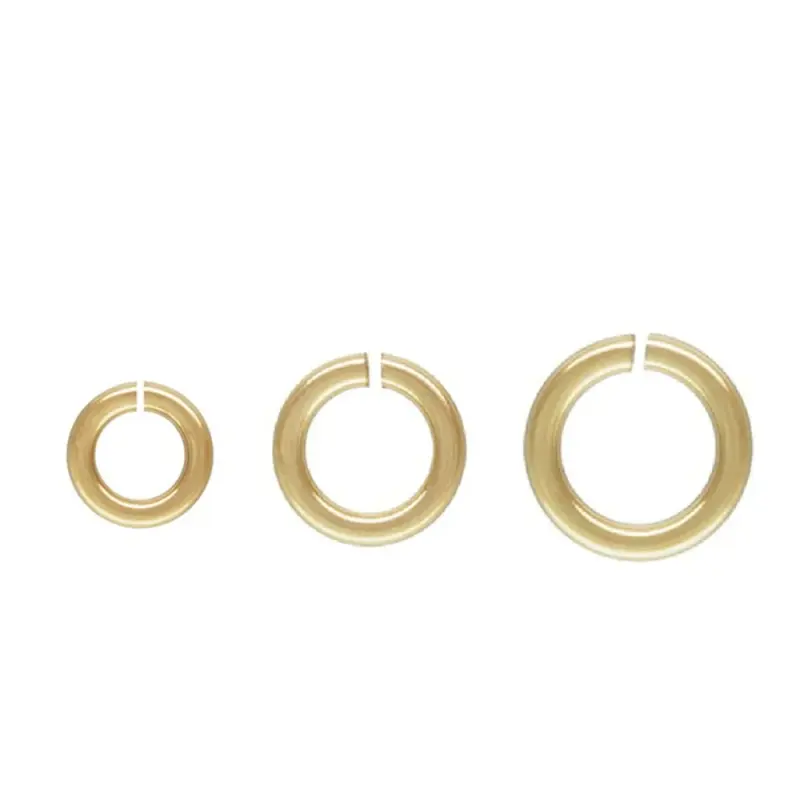 Keine Farbe GF echtes 14K-Gold gefüllte Sprungringe zur Herstellung von DIY-Schmuck Armband Halskette Funde Zubehör