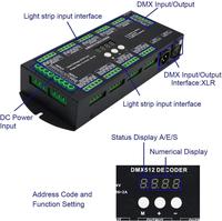 Décodeur DMX512 à tension constante à affichage numérique 36 canaux, pilote DMX pour bande lumineuse LED RGBW, 4CH*9 groupes, connecteur XLR, 36 C